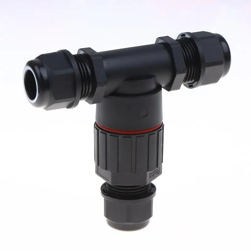 IP68 T-Shape Waterproof Wire Connector | 2–5 Pin Junction Box