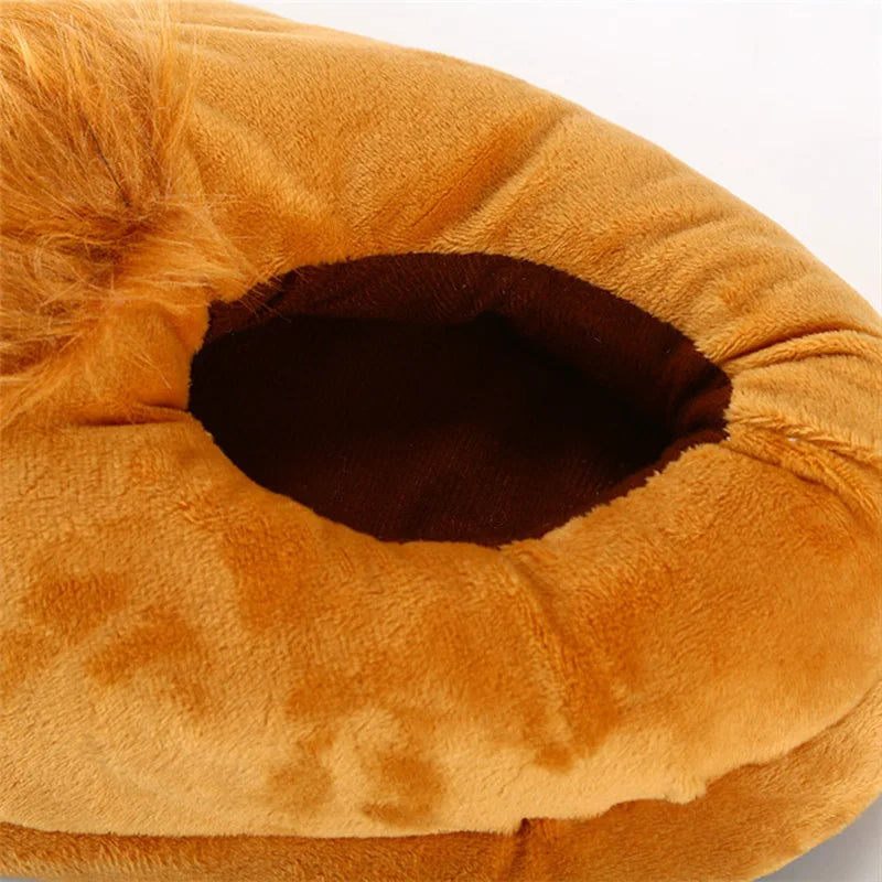 Lorilury Animal Paw Fluffy Slippers – Novelty Fur Slides