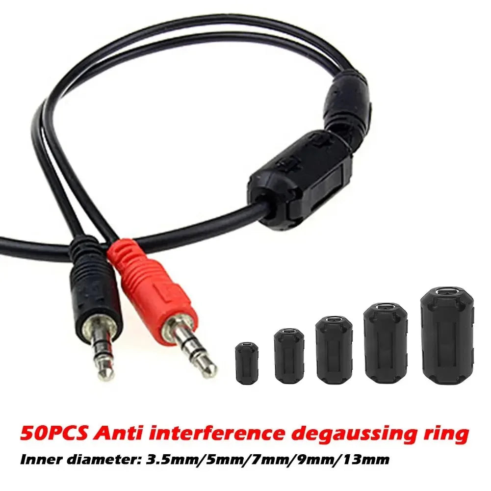 22-Piece Clip-On Ferrite Core EMI RFI Noise Suppressor Clips
