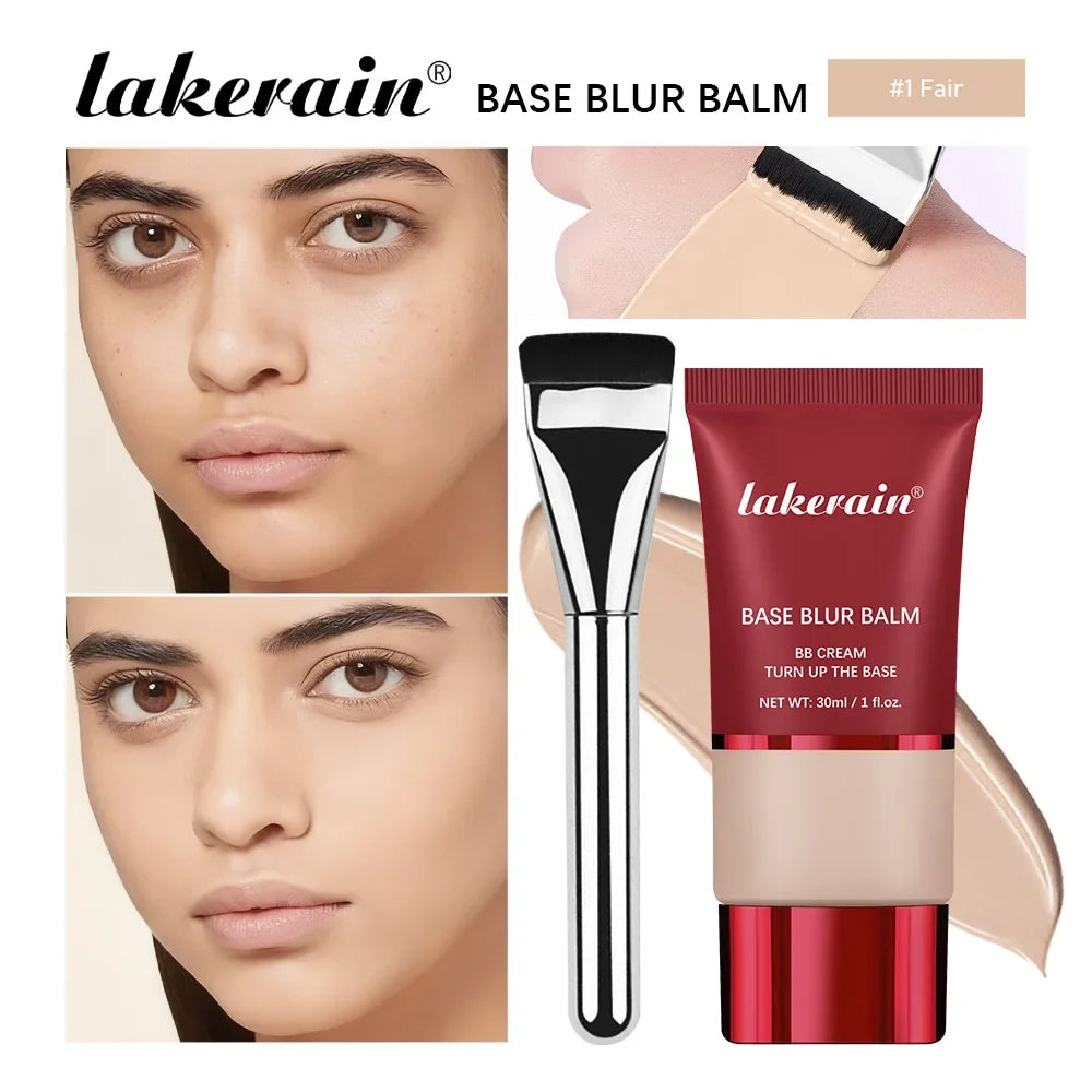 Lakerain Blurring Liquid Foundation & Brush Set | Matte Finish