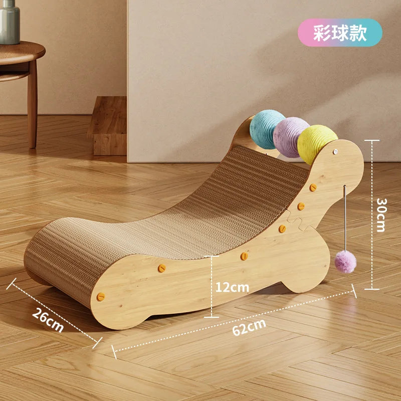Pet Cat Scratching Board Boat Shaker Ball Grinding Claw Rest Furniture