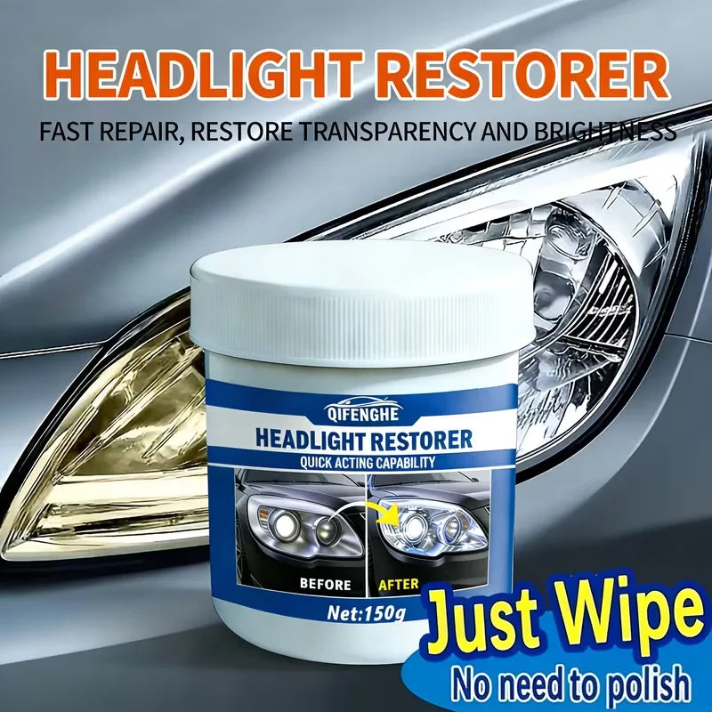 Car Headlight Restoration Paste – Crystal Coating & Clarity Polish