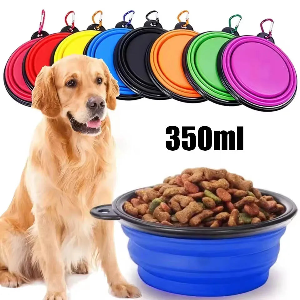 Portable Collapsible Dog Bowl | Foldable TPE Travel Pet Bowl