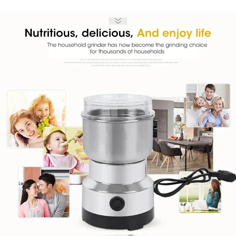 Mini Electric Spice & Coffee Grinder 300ml | 2/4 Blade Grain Mill