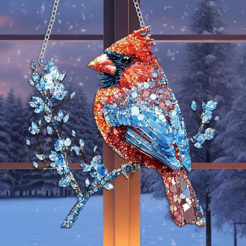 Dangling Bird Ornaments Light Catcher 2D Acrylic Birds Centerpiece