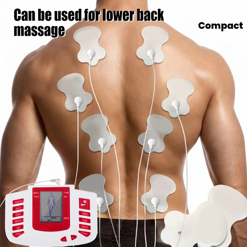 Portable Dual Output Muscle Stimulator with 4 Pads | EMS Device