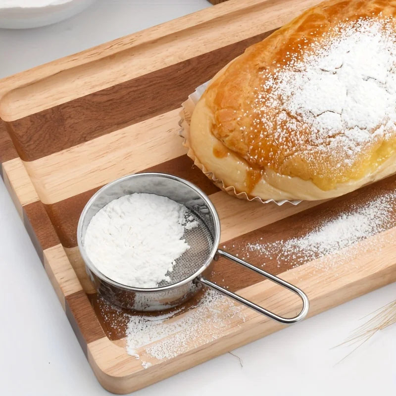 304 Stainless Steel Mini Flour Sifter | 40-Mesh Baking Sieve