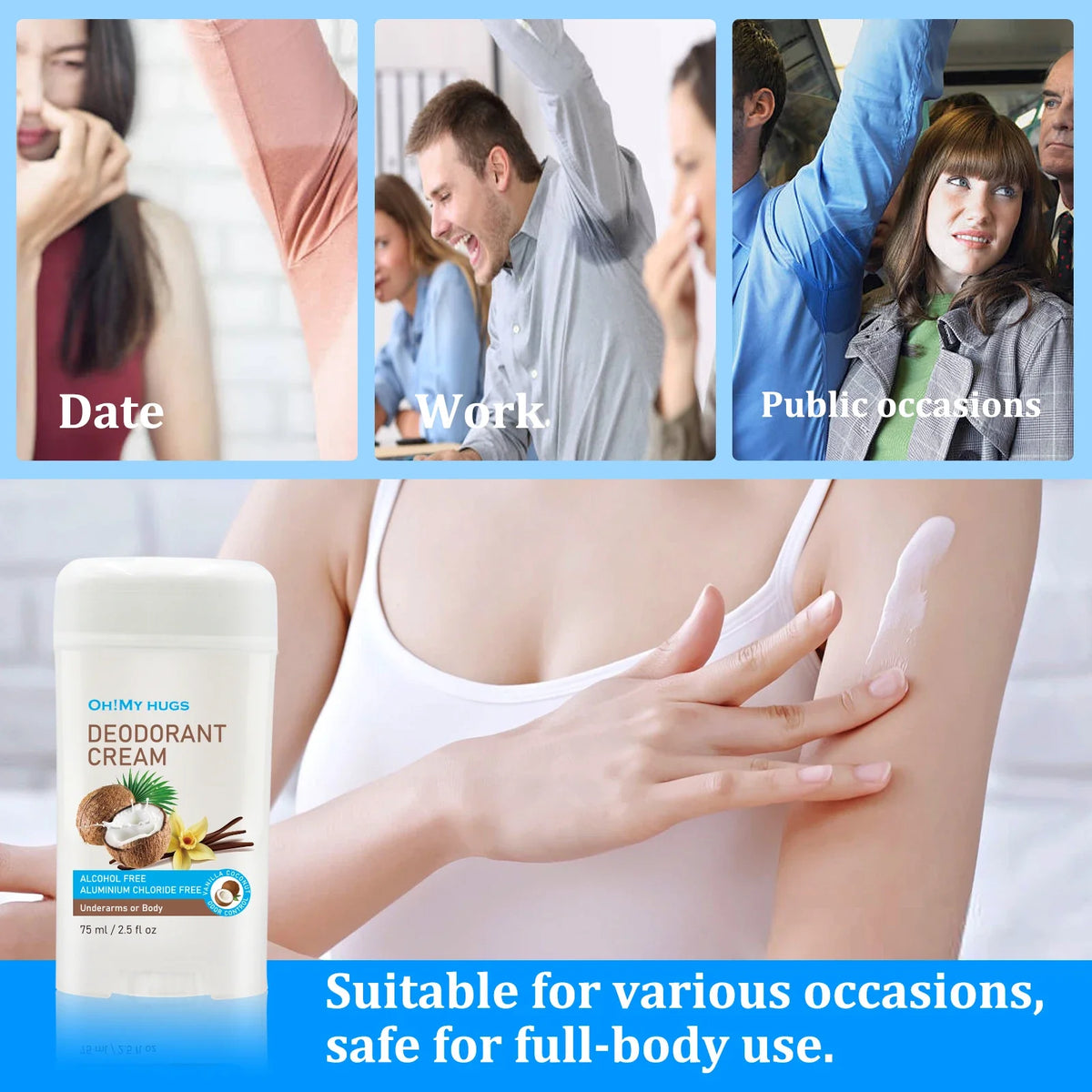 YURHERSU Coconut Deodorant Cream – Fresh, Unisex, CPNP