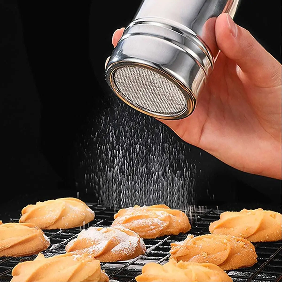 Stainless Steel Mesh Powder Shaker – Cocoa, Spice & Sugar