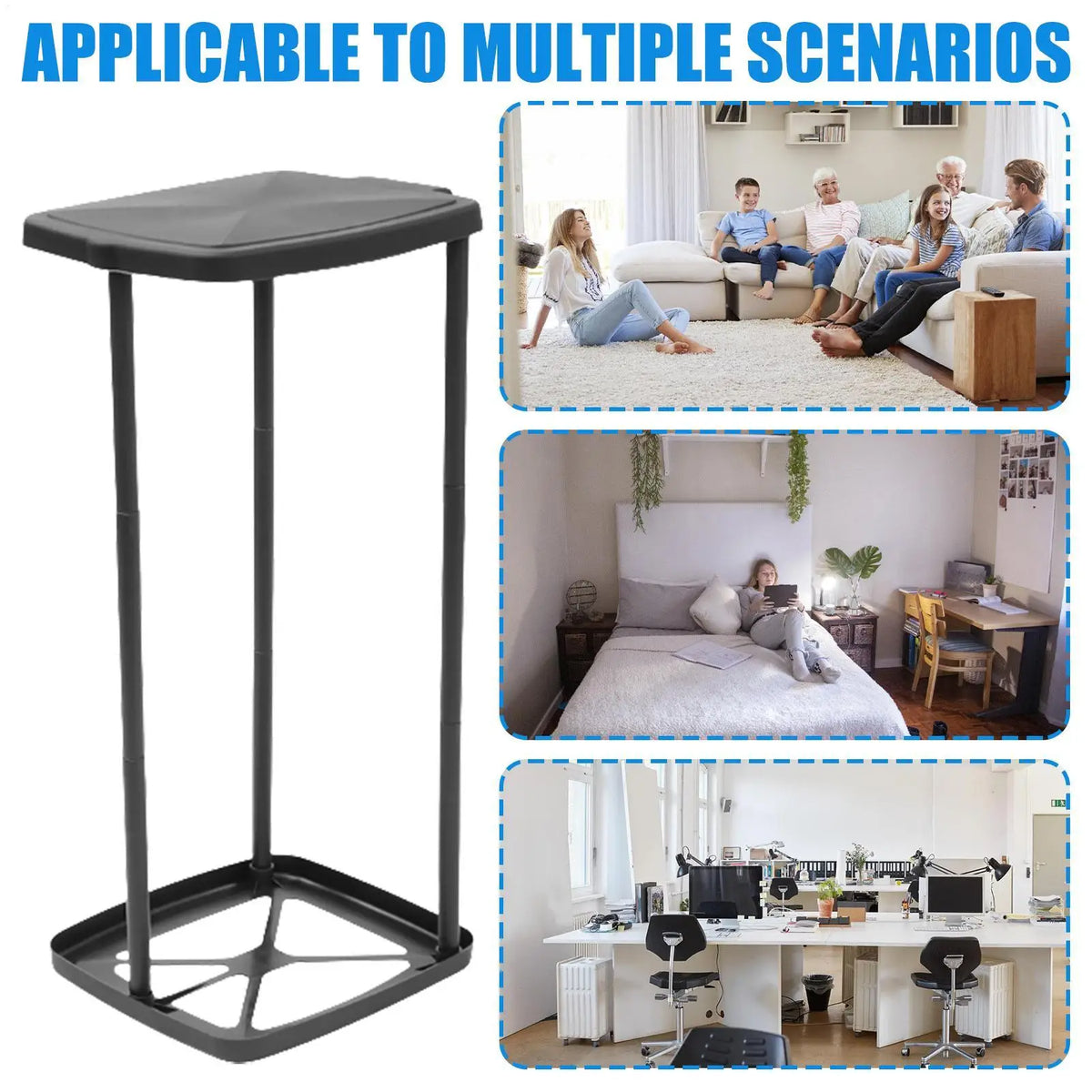 Telescopic Trash Bag Holder Stand with Lid | Indoor & Outdoor
