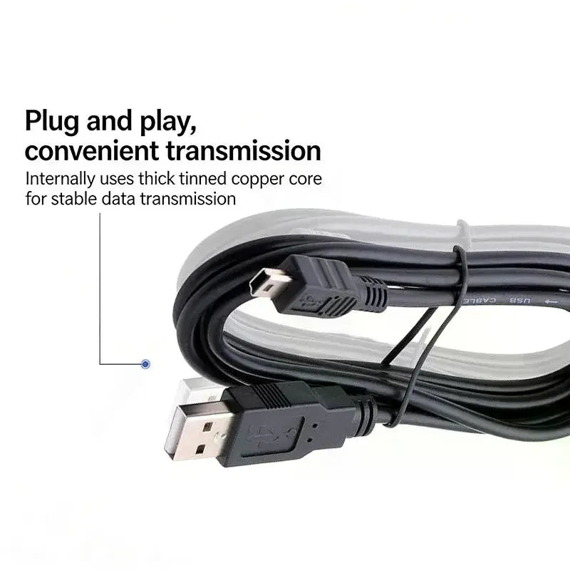 Trapezoidal Connector Data Cable Usb 2 0 T-type Mini 5-Pin Mp3 Mp4