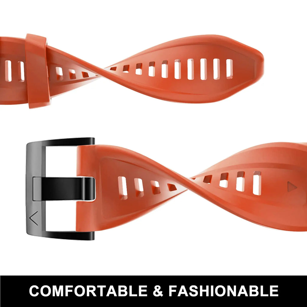 Silicone Watch Band for Garmin Fenix 7X 6X 5X – 22mm & 26mm