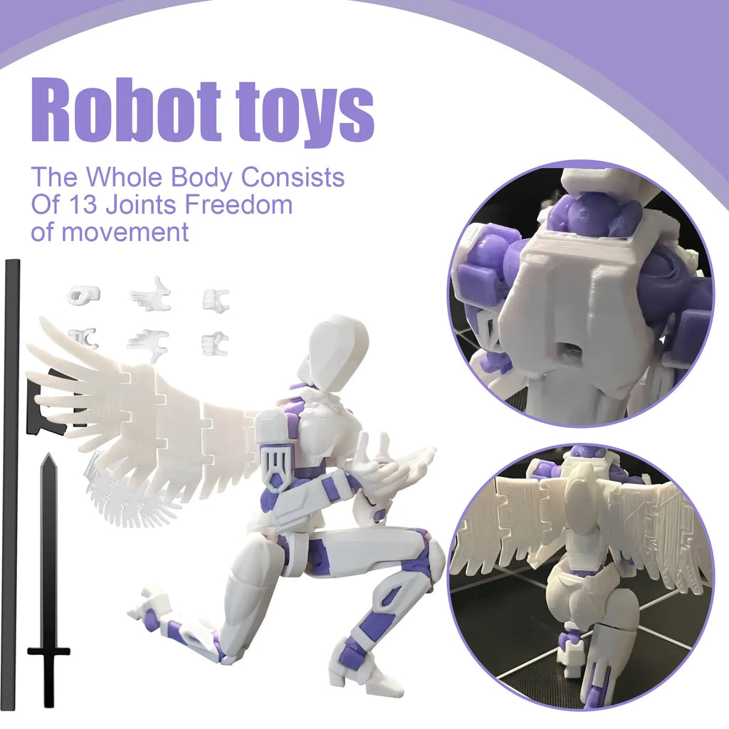 3D Printed Multi-Joint Robot Mannequin Figure | Poseable Toy