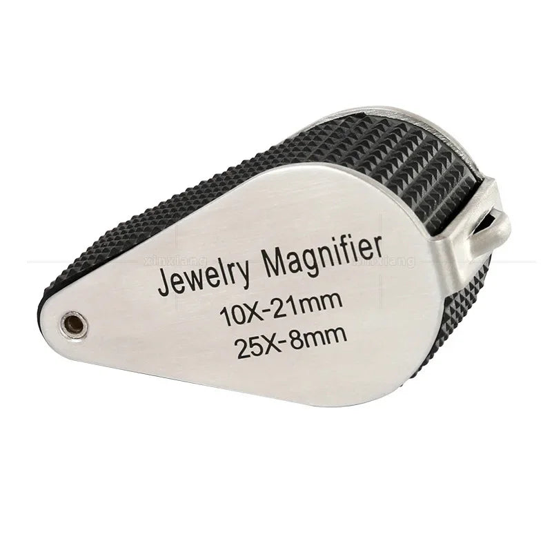 10x 25x Jewelry Loupe Magnifier – Dual Lens Optical Glass