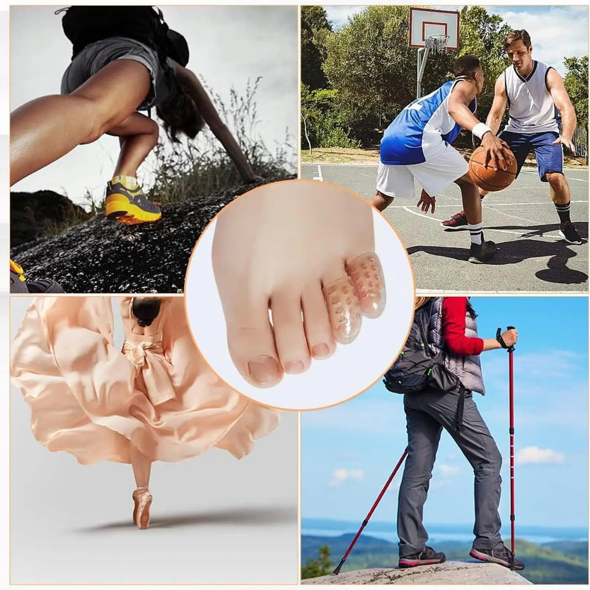 Silicone Toe Protectors 20 Pack – Clear Anti-Friction Toe Sleeves