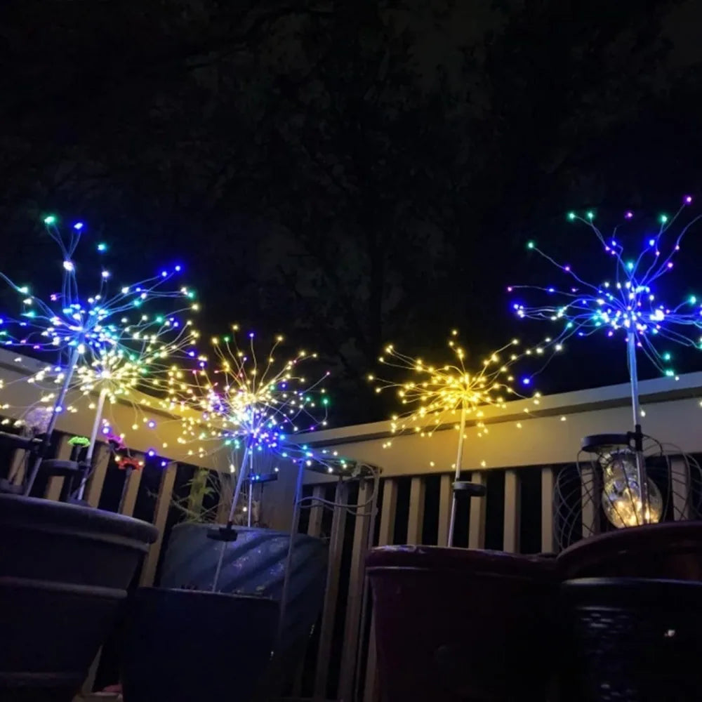 Solar Fireworks Garden Lights – 8 Modes, 120 LED, IP65