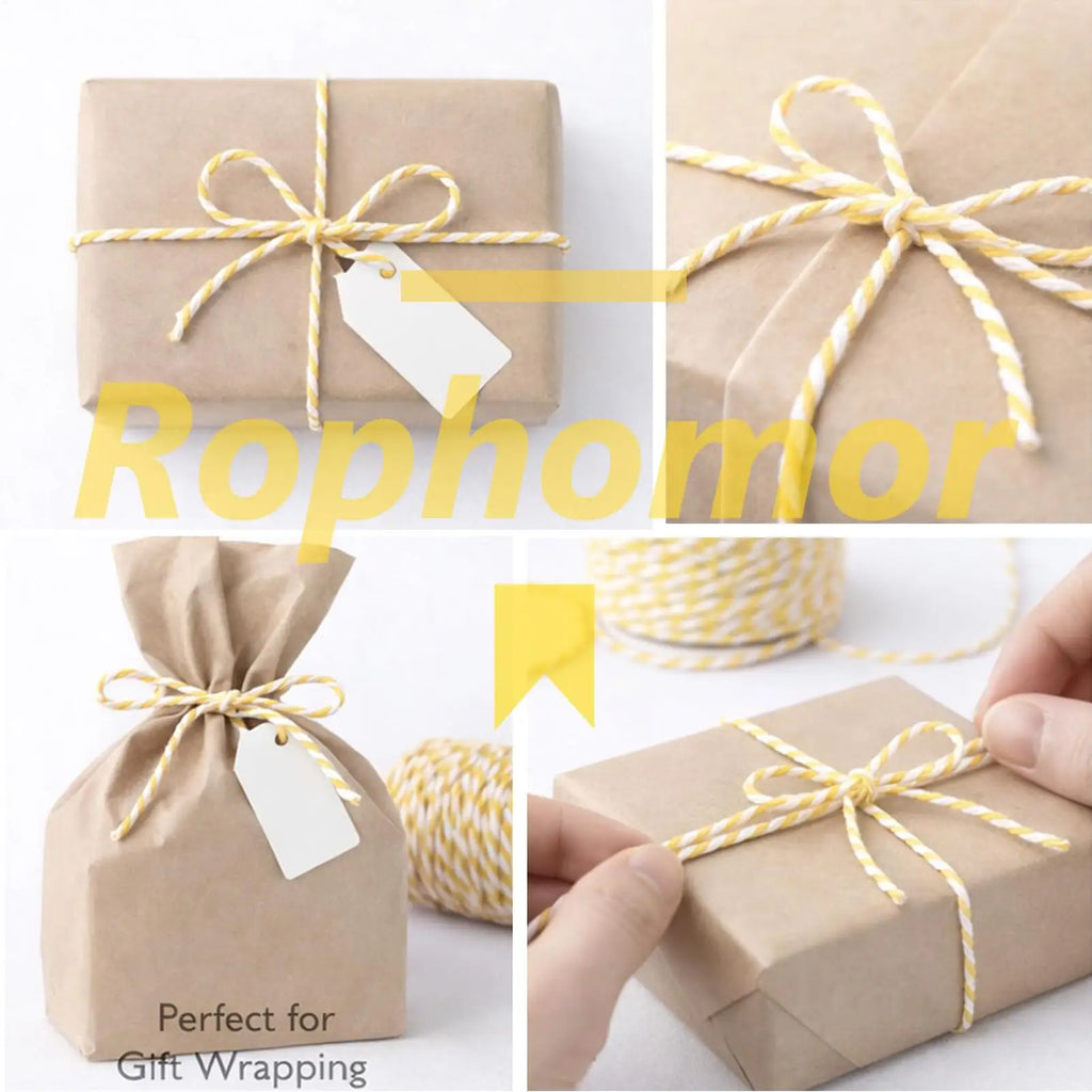 Natural Cotton Baking Twine 2mm x 328ft Kitchen String Rope