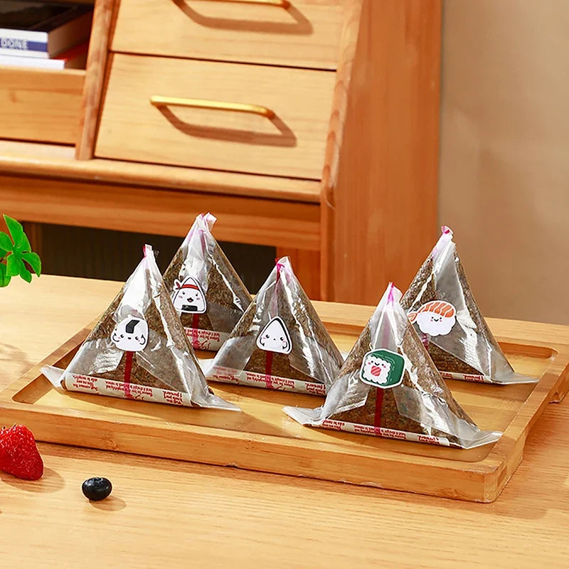 Disposable Triangle Onigiri Bags – Rice Ball Wrap 10/50/100 Pcs