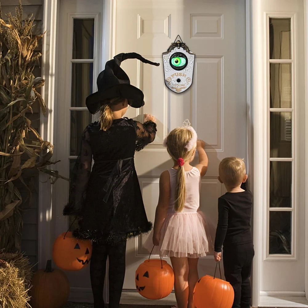Luminous One Eyed Doorbell Haunted Decorations Creepy Eyes Horror