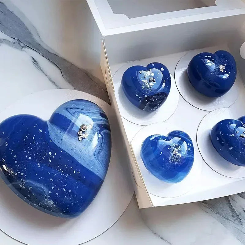 8-Cavity Heart Silicone Mold – Cake, Mousse & Chocolate