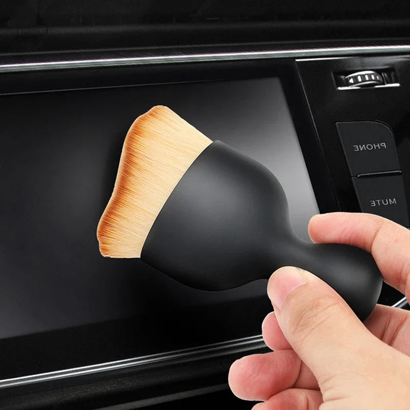 Car Interior Cleaning Brush – Curved Soft Vent Dust Sweeper