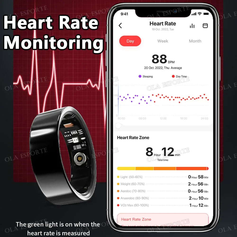 Smart Ring | Heart Rate, Sleep & SpO2 Tracker | IP68 Waterproof