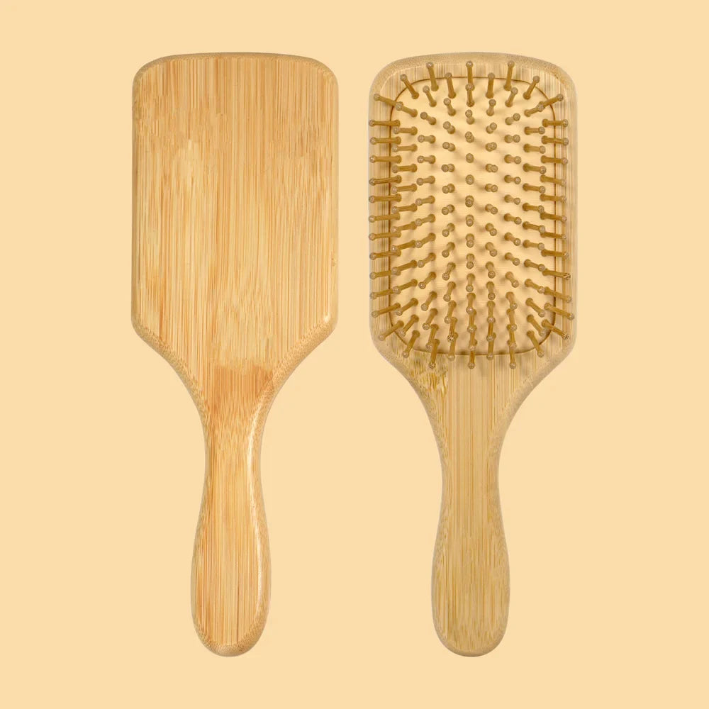Natural Bamboo Air Cushion Hair Brush – Anti-Static Massage Comb