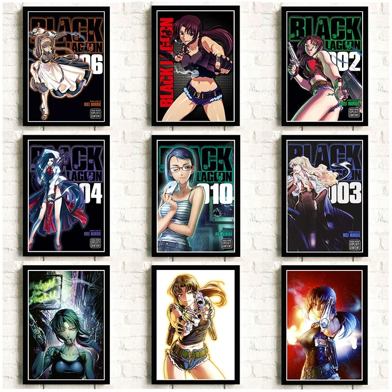 Black Lagoon Anime Poster – Modern Art Wall Decor Print