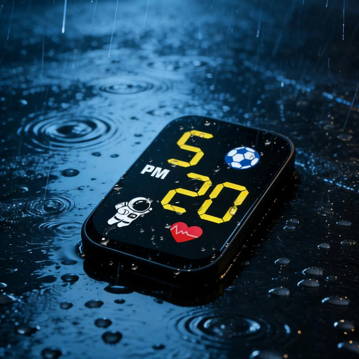 Waterproof Mini Motorcycle Dashboard Clock with LED Display