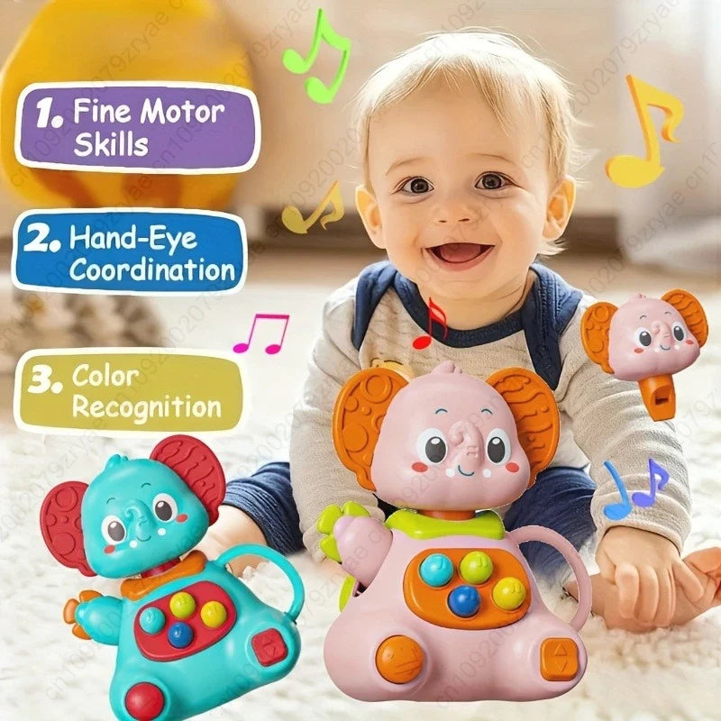 Baby Elephant Rattle Toy – Sensory Development for Infants