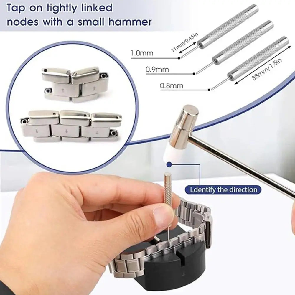 Watch Link Remover Tool Kit – 11-Piece Band Pin Repair Set