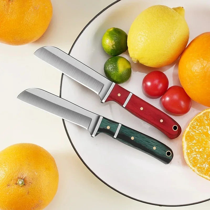 PLYS Stainless Steel Peeler Knife with Wood Handle | 16cm