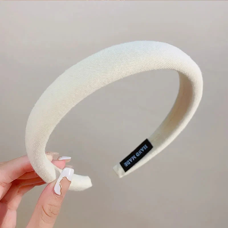 Colorful Spong Linen Headdress Simple Basic Face-washing Headband