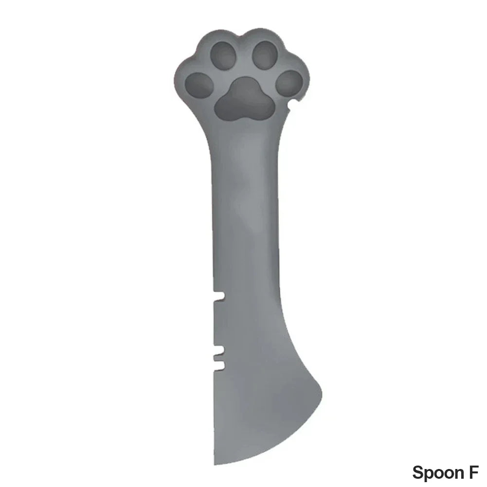2-in-1 Cat Paw Silicone Food Scoop & Can Opener for Wet Food