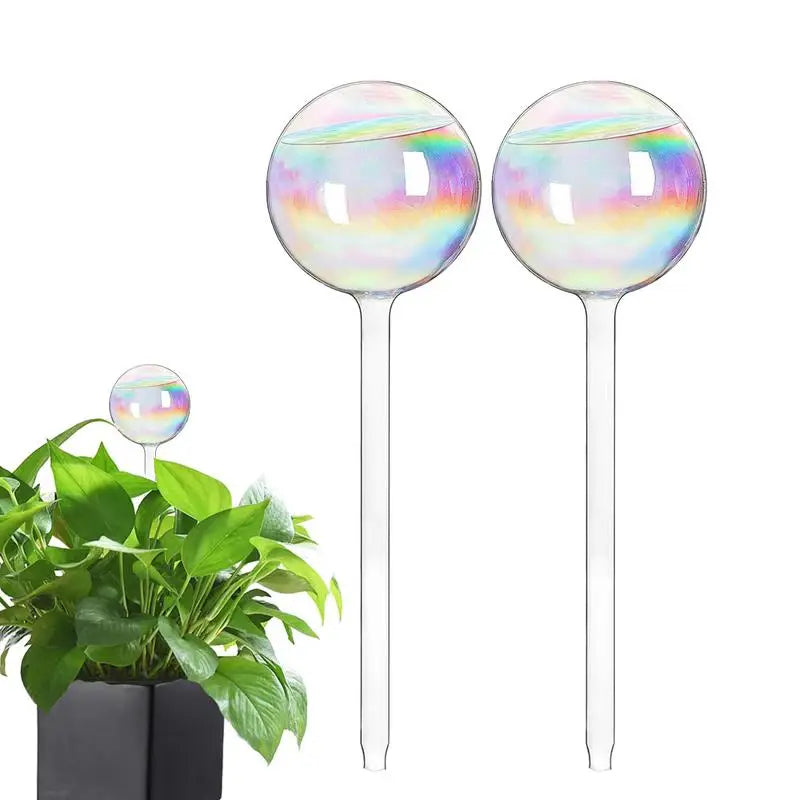 Plant Watering Globes Rainbow Gradient Automatic Bulbs Clear Flower