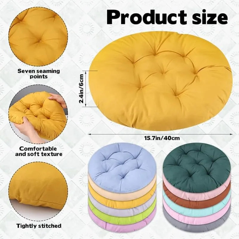 Thickened Round Chair Cushions Seat Pad Office Garden Living Room