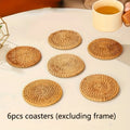 1 Handcrafted Rattan Coaster Autumn Vine Design Heat-resistant Pot
