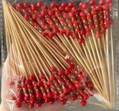 Party Banquet Celebration Festival Fruit Fork Disposable Bamboo