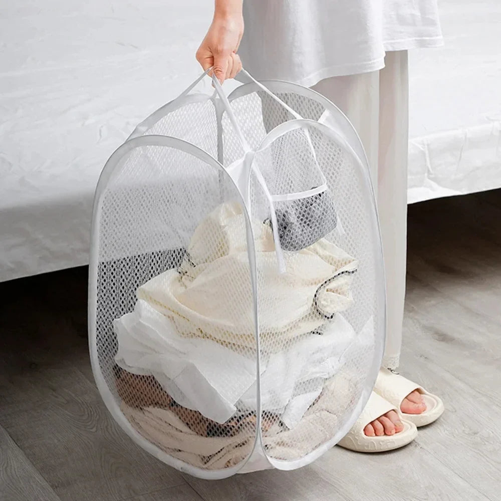 Foldable Ventilated Laundry Basket – Large Capacity & Portable
