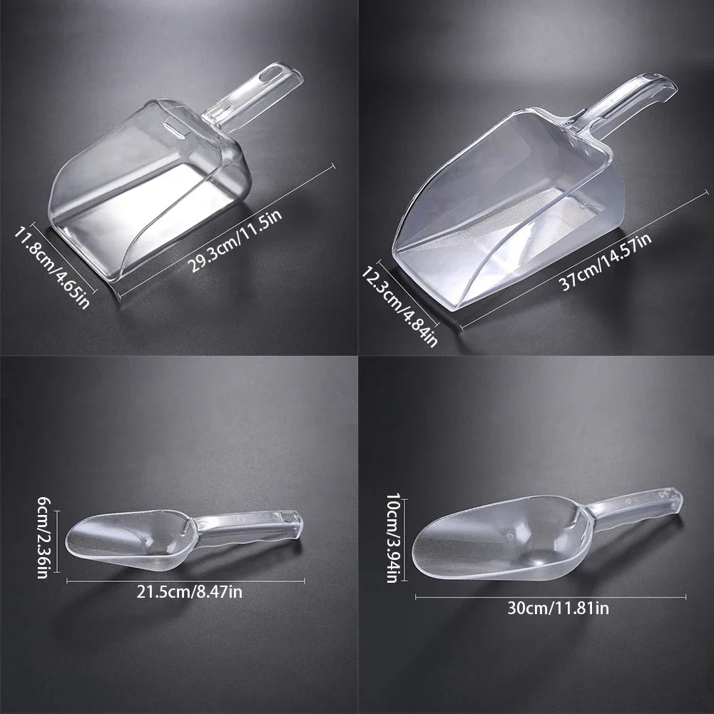 Clear Polycarbonate Ice Scoop – BPA-Free Food-Grade Shovel