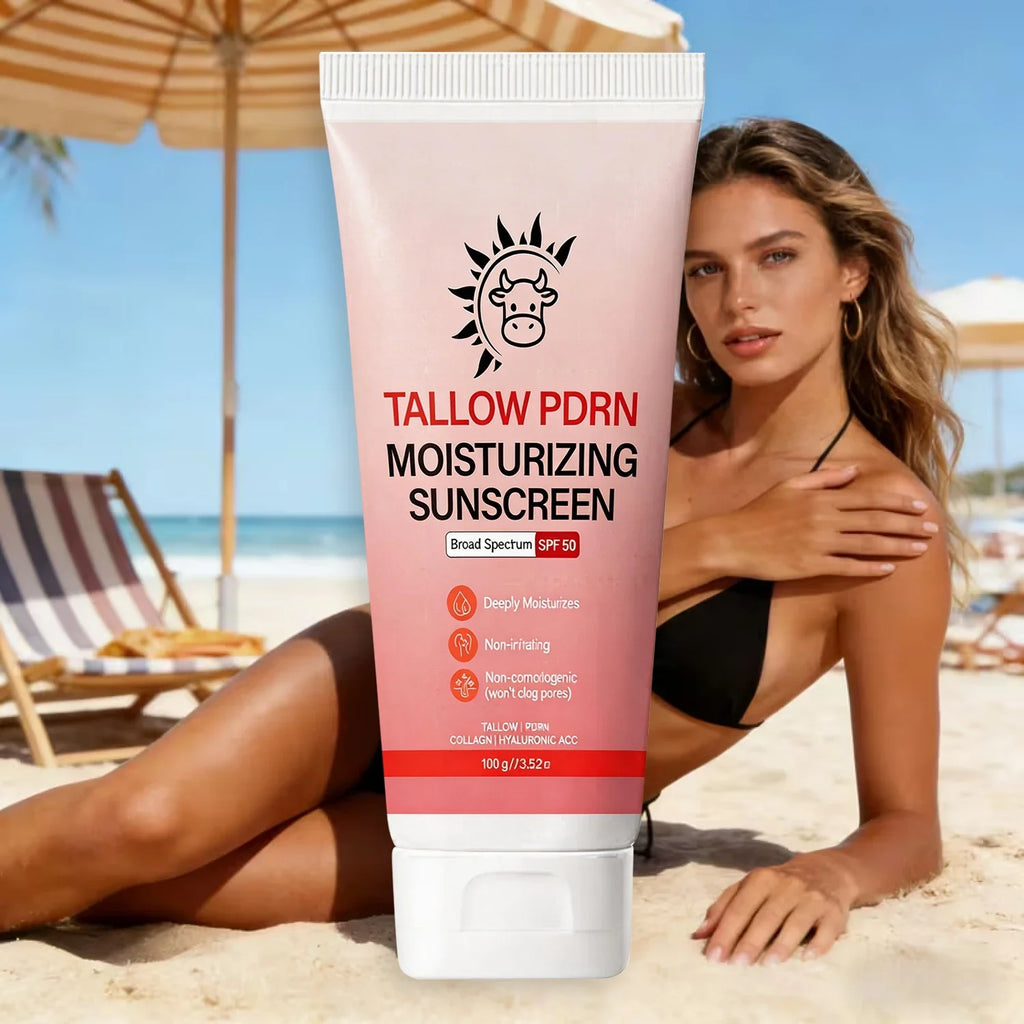 SPF 50 Sunscreen Cream – Tallow PDRN, Collagen, Sensitive Skin