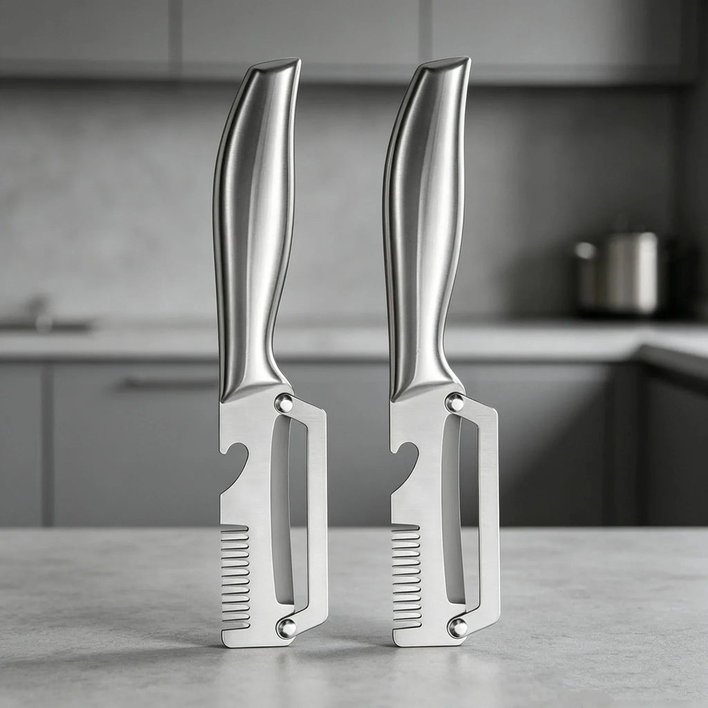 3-in-1 Stainless Steel Vegetable Peeler, Slicer & Shredder