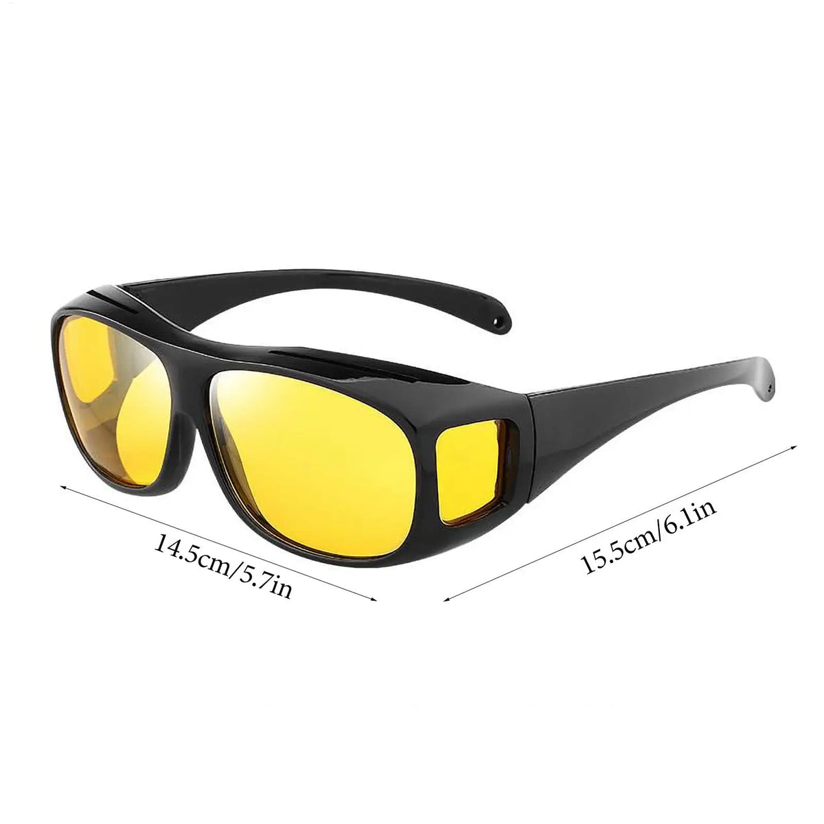 Oversized Night Driving Glasses – Anti-Glare Fit Over Rx
