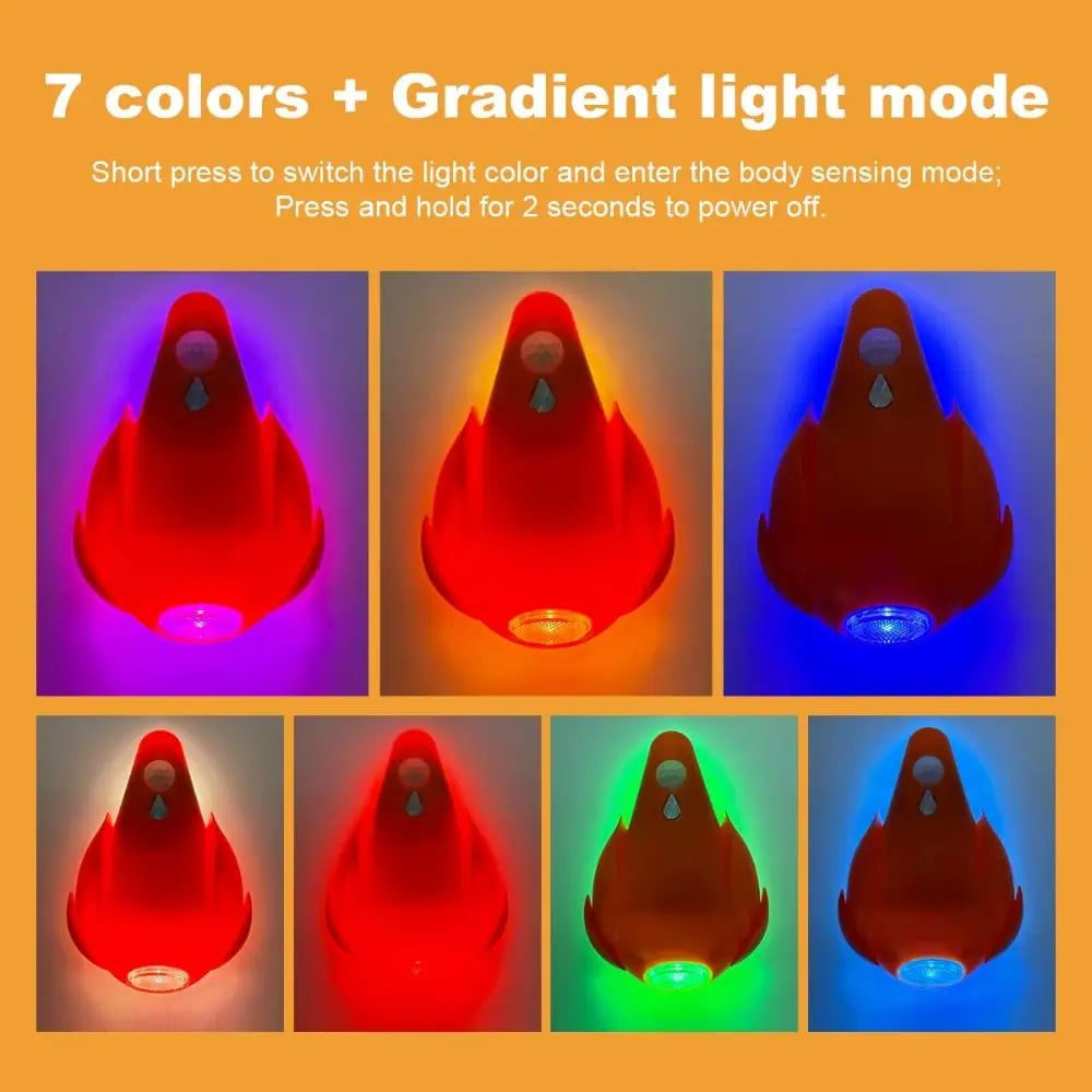 USB Rechargeable 7-Color Motion Sensor Toilet Night Light