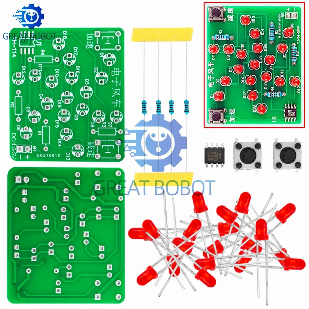 Electronic Windmill DIY Soldering Kit – DC 5V Adjustable Speed