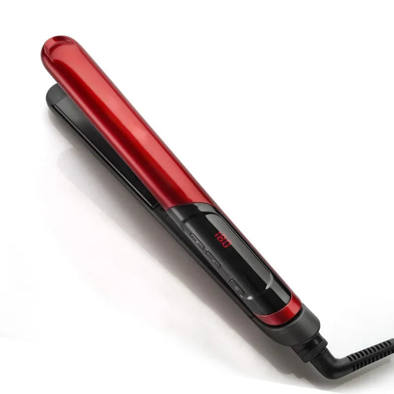 2-in-1 Tourmaline Ceramic Hair Straightener & Curler Flat Iron