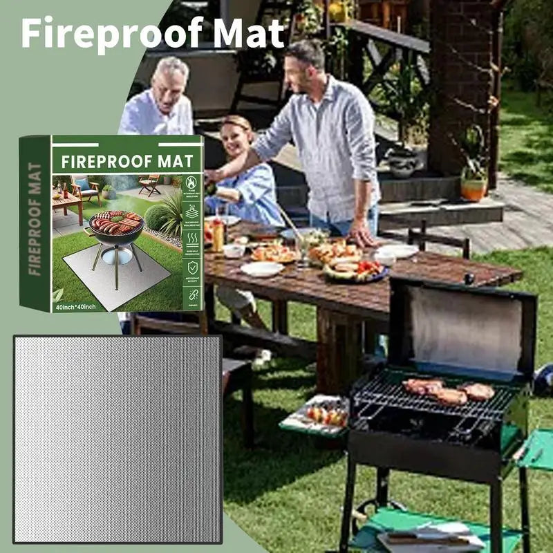 Outdoor BBQ Mat Floor Protector Camping Heat Resistant Fireproof