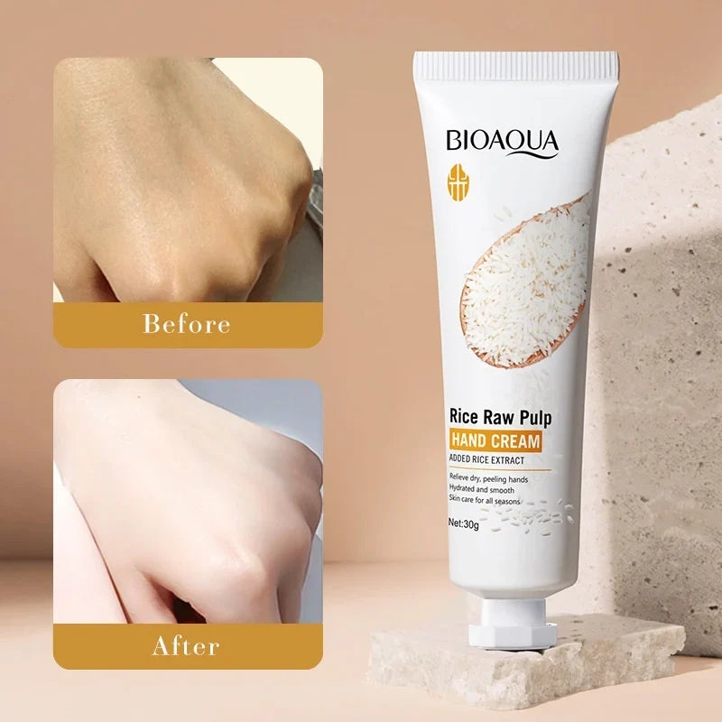 BIOAOUA Rice Raw Pulp Hand Cream – Moisturizing & Brightening 30g