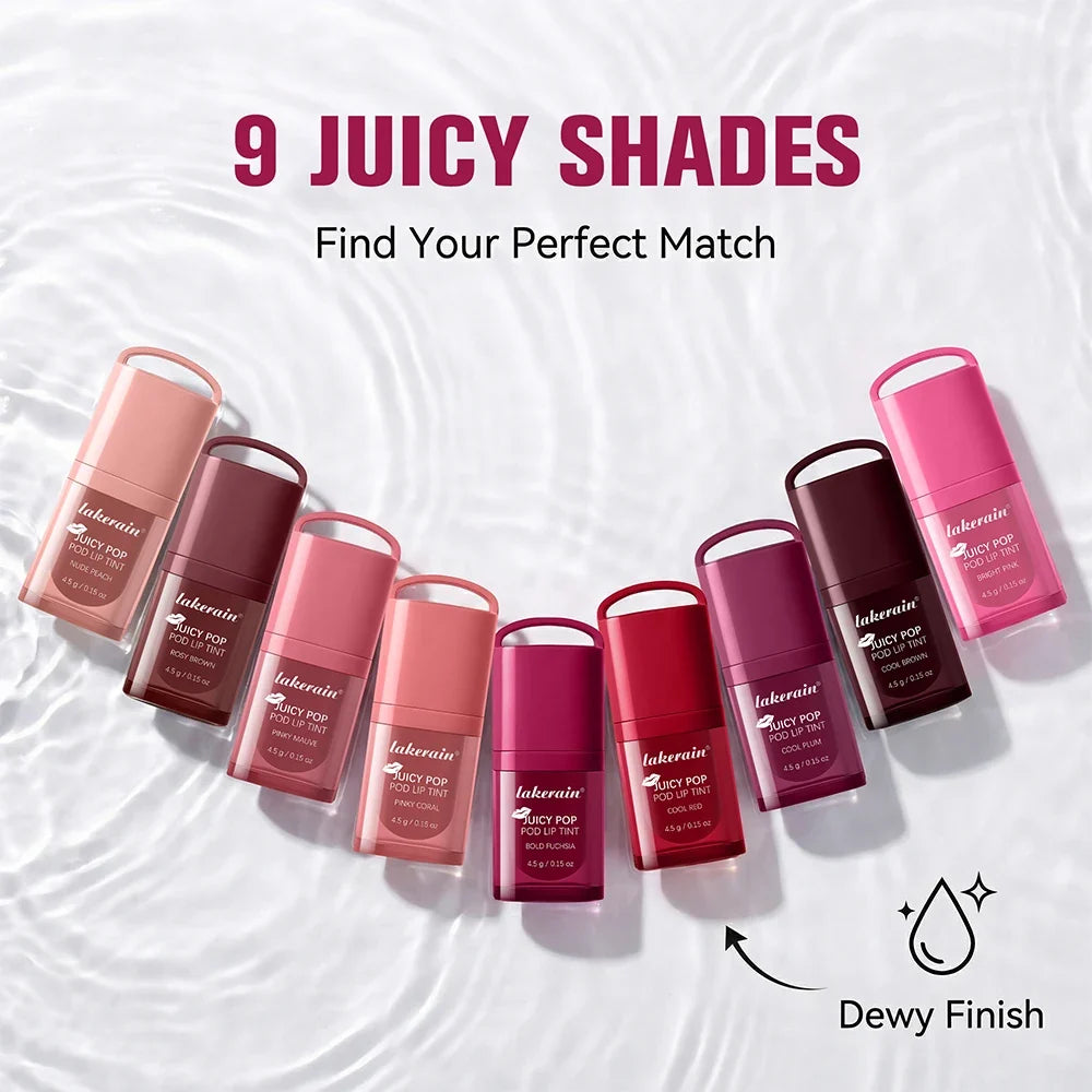 Lakerain Juicy Pop Pod Lip Tint Gloss – High Shine, 9 Shades