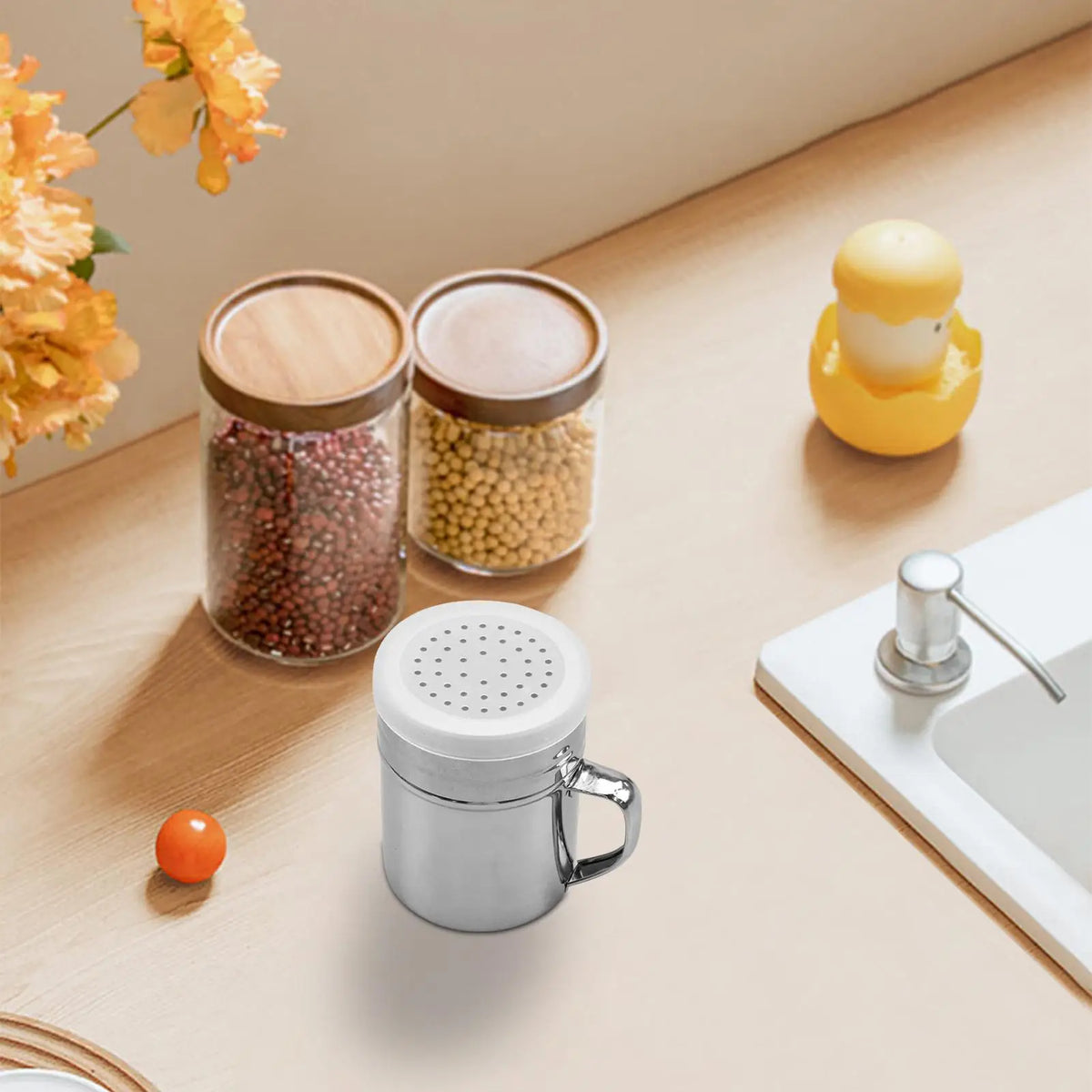 Stainless Steel Seasoning Shaker | Rustproof Fine Mesh Dredge